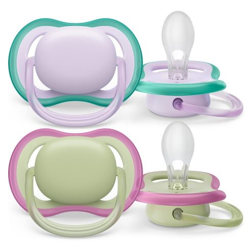 Philips AVENT SCF085/24 Ultra air játszócumi 0-6hó neutral lila lányos, 2 db