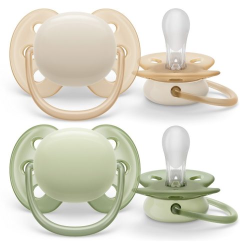 Philips AVENT SCF091/05 Ultra soft Premium Játszócumi 0-6hó neutral fiús, 2 db