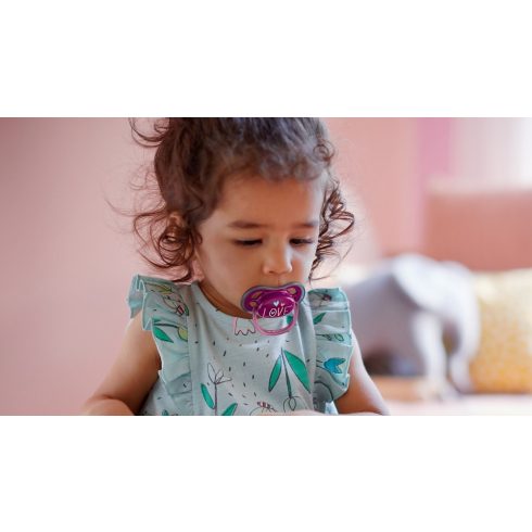 Philips AVENT SCF349/22 Ultra air játszócumi 18hó + lányos mintás, 2 db