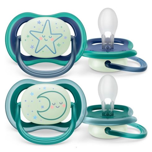 Philips AVENT SCF376/13  Ultra air Nighttime játszócumi 6-18 hó  - fiús mintás 