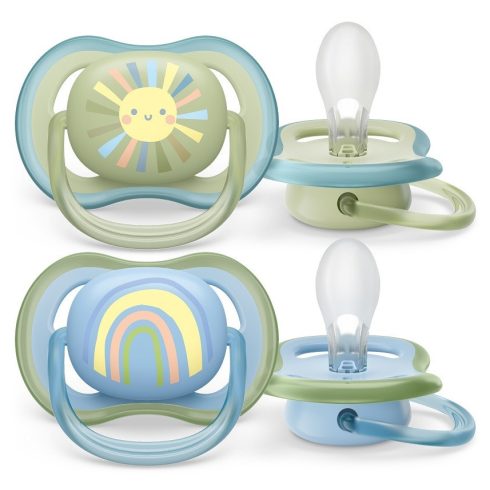 Philips AVENT SCF085/58 Ultra air játszócumi 0-6hó mintás fiús, 2 db