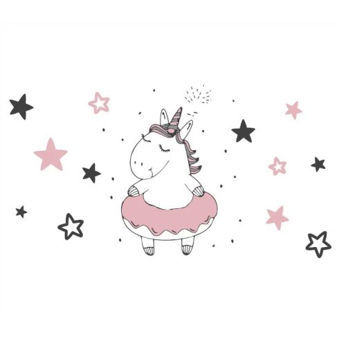 Zopa csúszásgátlós bili - Unicorn Grey/Pink