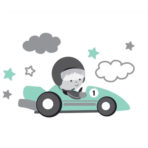 Zopa WC szűkítő  - Racer Grey/Mint