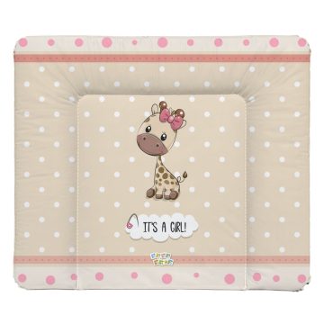   Babastar puha pelenkázó lap 85*75 cm - It's a girl ! zsiráf bézs