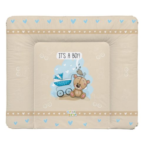 Babastar puha pelenkázó lap 85*75 cm - It's a boy ! maci babakocsi bézs
