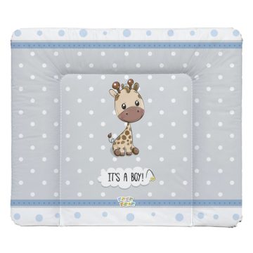   Babastar puha pelenkázó lap 85*75 cm - It's a boy ! zsiráf szürke 