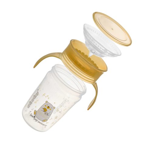 Akuku Non-Spill Cup 9+ varázslatos pohár 240ml - sárga 