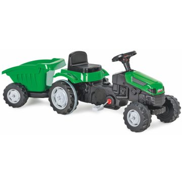 Pilsan Traktor pedálos utánfutóval - Zöld 