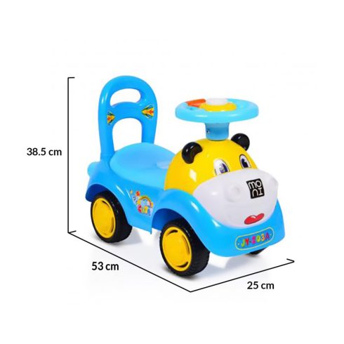 Moni SUPER CAR zenélős bébitaxi kék 18 hó+ 