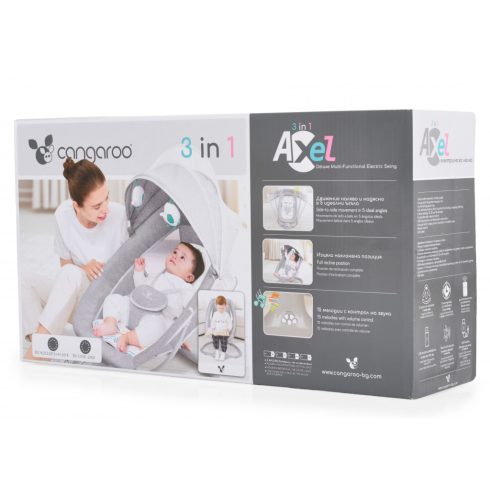 Cangaroo Axel 2 in1 elektromos hinta és pihenőszék - zöld 