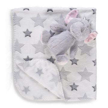   Cangaroo wellsoft takaró 90x75 cm plüss játékkal elefánt 