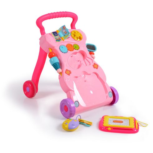 Moni Dreams járássegítő műanyag 2in1 - rózsaszín