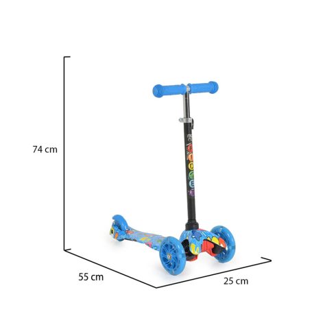 Moni Fidget 3 kerekű roller 3 év+ - kék