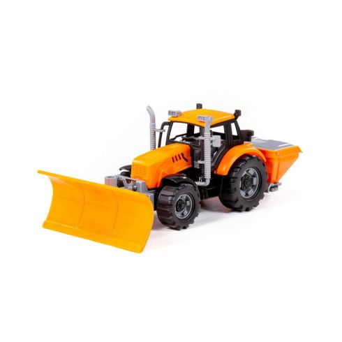 Polesie Toys hókotró/sószóró traktor Progress - Sárga