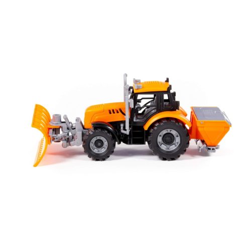 Polesie Toys hókotró/sószóró traktor Progress - Sárga