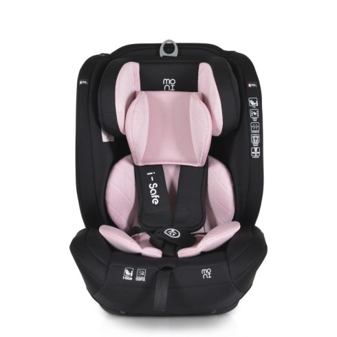 Moni I-safe biztonsági autósülés I-Size 76-150cm - rózsaszín 