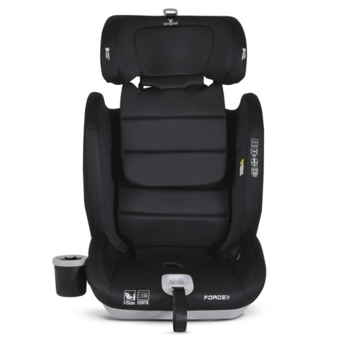 Cangaroo Force biztonsági autósülés I-Size 76-150cm, pohártartóval - fekete