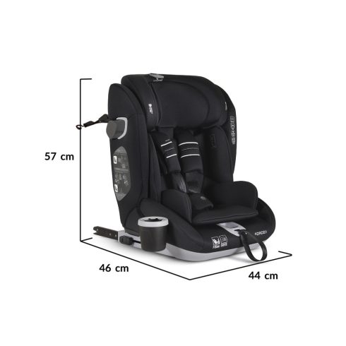 Cangaroo Force biztonsági autósülés I-Size 76-150cm, pohártartóval - fekete