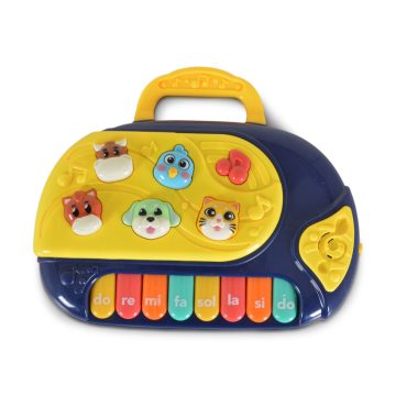 YaLi Toys Műanyagjáték zongora állatokkal - kék