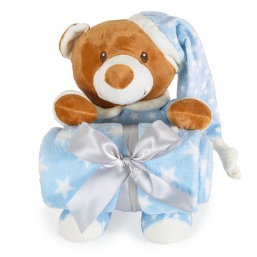 Cangaroo Addie bear babatakaró 75x90 cm - kék