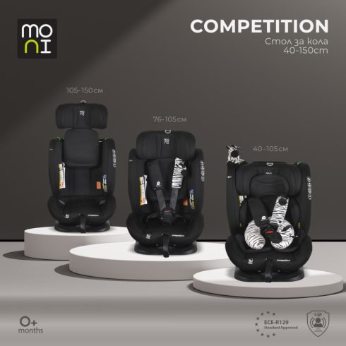 Moni Competition gyermekülés (40-150 cm) - Fekete