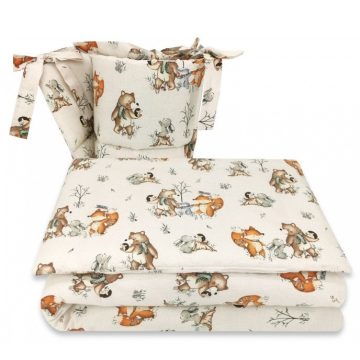 Baby Shop 4 részes babaágynemű - Róka és barátai 