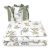 Baby Shop 4 részes babaágynemű - Zöld szafari