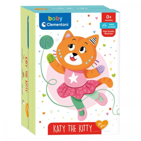 Clementoni Katy a cica - plüss alvóbarát díszdobozban 