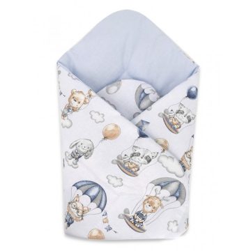 Baby Shop pólyatakaró 75x75cm - kék lufis állatok