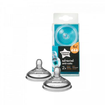   Tommee Tippee Advanced Anti-Colic+ 2db-os szilikon 6+ etetőcumi - gyors folyású
