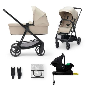  Kinderkraft Newly + Mink pro 4:1 multifunkciós babakocsi - sand beige