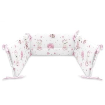 Baby Shop fejvédő kiságyba - Balerina maci rózsaszín