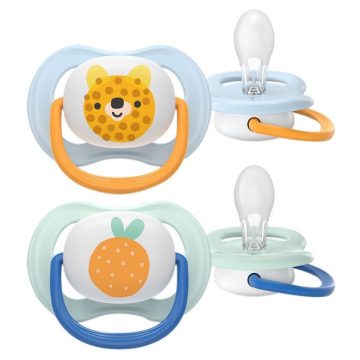   Avent SCF080/23 Ultra air happy játszócumi 0-6 hó - kék/zöld mintás