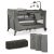 Kinderkraft JOY 2 multifunkciós utazóágy - Dark grey 