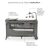 Kinderkraft JOY 2 multifunkciós utazóágy - Dark grey 