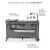Kinderkraft JOY 2 multifunkciós utazóágy - Dark grey 