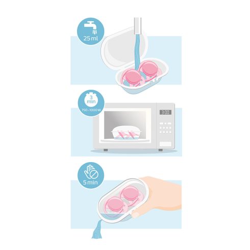 Philips AVENT SCF376/31 Játszócumi Ultra air éjszakai 6-18hó neutral 2db