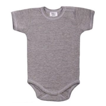 Rövid ujjú body vállon patentos 86 - szürke
