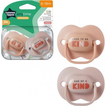   Tommee Tippee Anytime 2 db-os játszócumi 6-18 m - barna/bézs