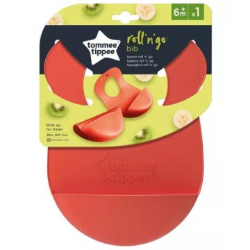    Tommee Tippee Explora Roll n Go Bib műanyag előke (narancssárga)