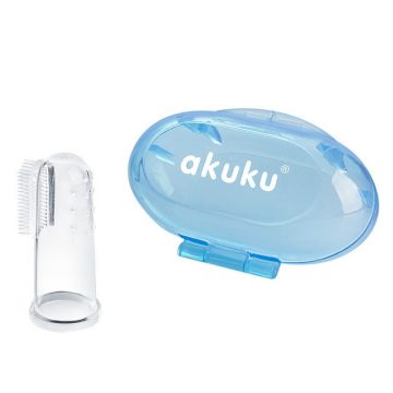 AKUKU szilikon ínymasszírozó tokkal - kék