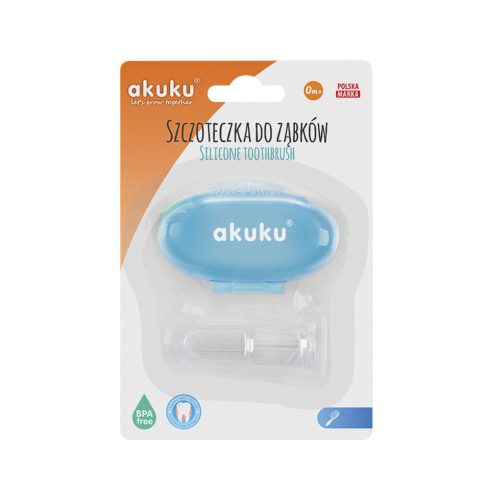 AKUKU szilikon ínymasszírozó tokkal - kék