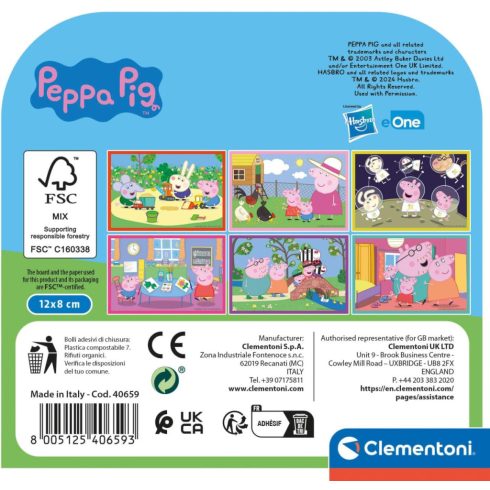 Clementoni Peppa Malac kockakirakó 6db-os 