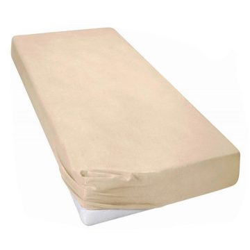 Pamut strech lepedő 40x90cm - Tejeskávé
