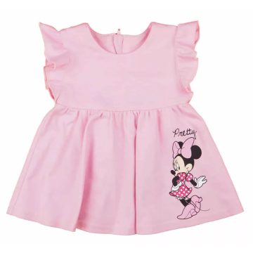   Fodros ujjú kislány nyári ruha Minnie egér mintával  (68)