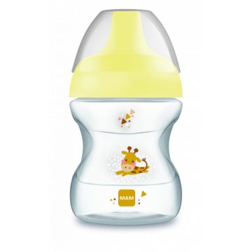   MAM Learn to drink cup - ivástanuló pohár 190 ml 6+ - sárga zsiráf