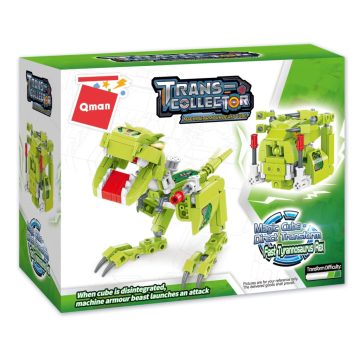   QMAN® 41203 | készségfejlesztő építőjáték ÚJ: Csoda Kocka  T-rex Tyrannosaurus Rex