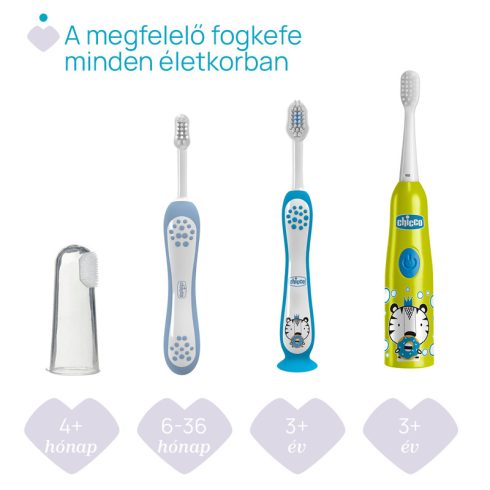 Chicco Fogkefe 3-6 év tejfogakhoz, tapadókorongos - Rózsaszín
