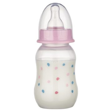   Baby-Nova Anti-Colic cumisüveg szilikon cumival S-es 130 ml - rózsaszín 