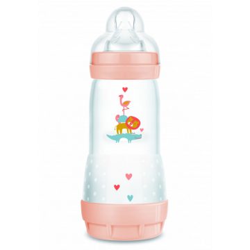 Mam 320 ml  Anti-Colic 4 + cumisüveg - korall oroszlán